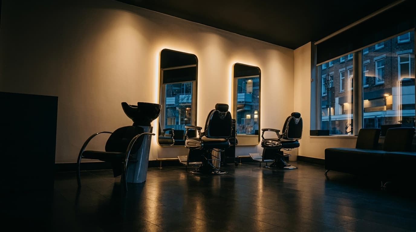Binnen bij Kapsalon Amir in Rotterdam-Crooswijk